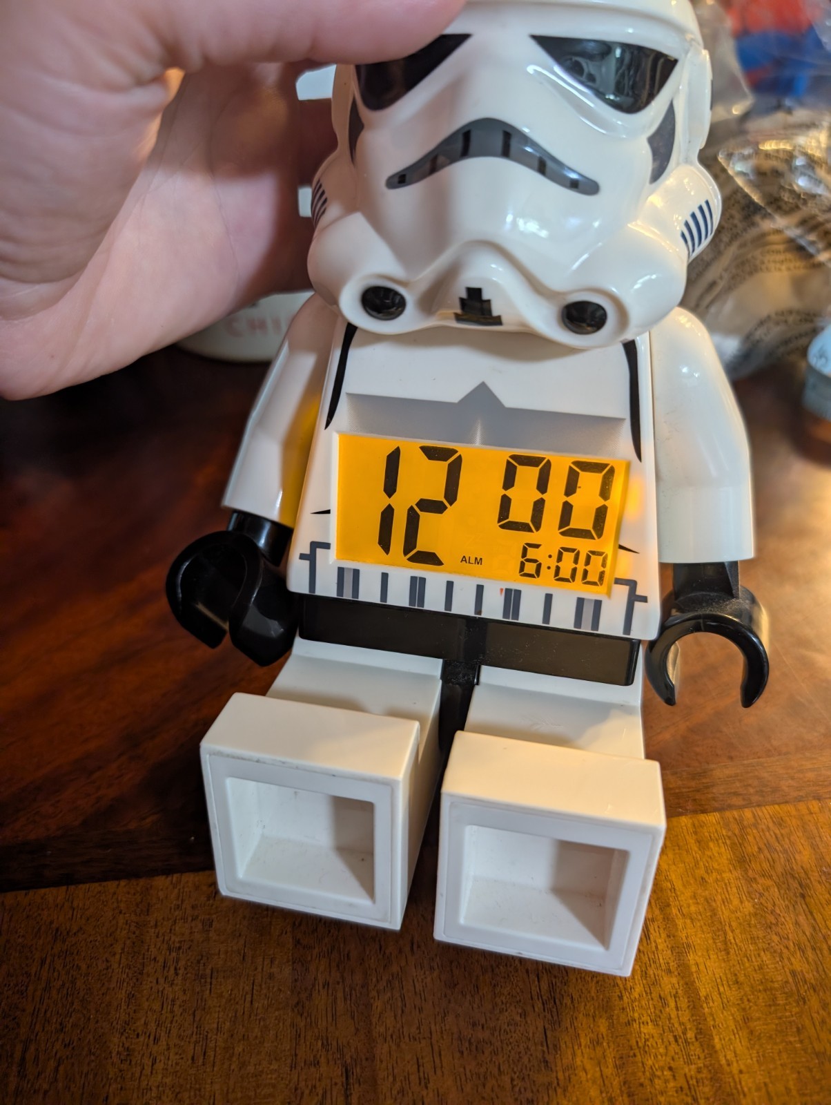2011 LEGO STAR WARS 10" STORMTROOPER MINIFIG ALARM CLOCK WORKS!
