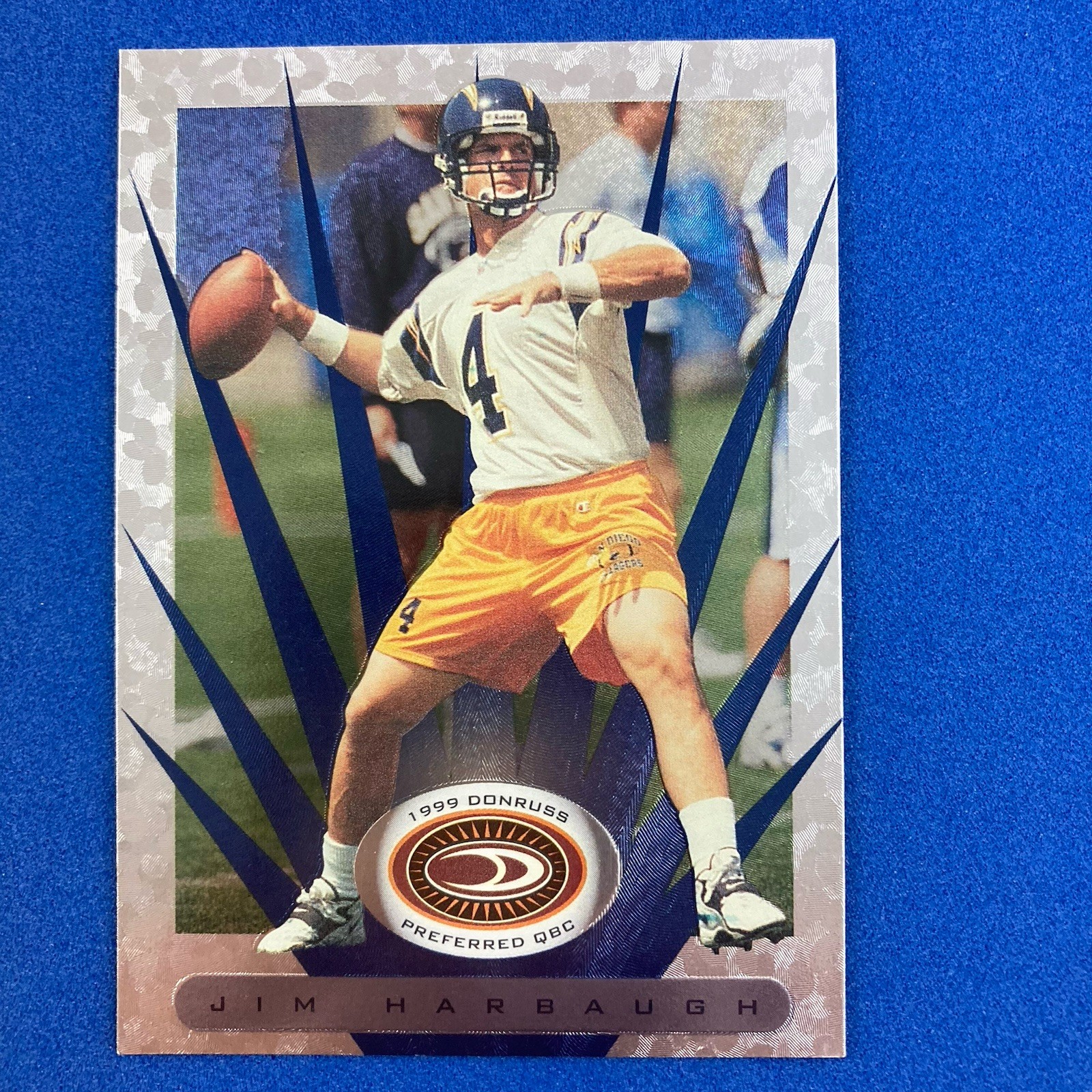 Jim Harbaugh 1999 Donruss Preferred QBC Card #60 NFL San Diego Chargers