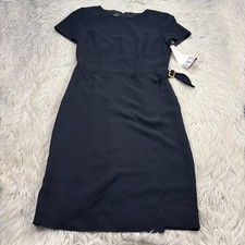 Vintage NWT DW3 David Warren Women's 6 Wrap Skirt Sheath Dress 90's Rachel Green