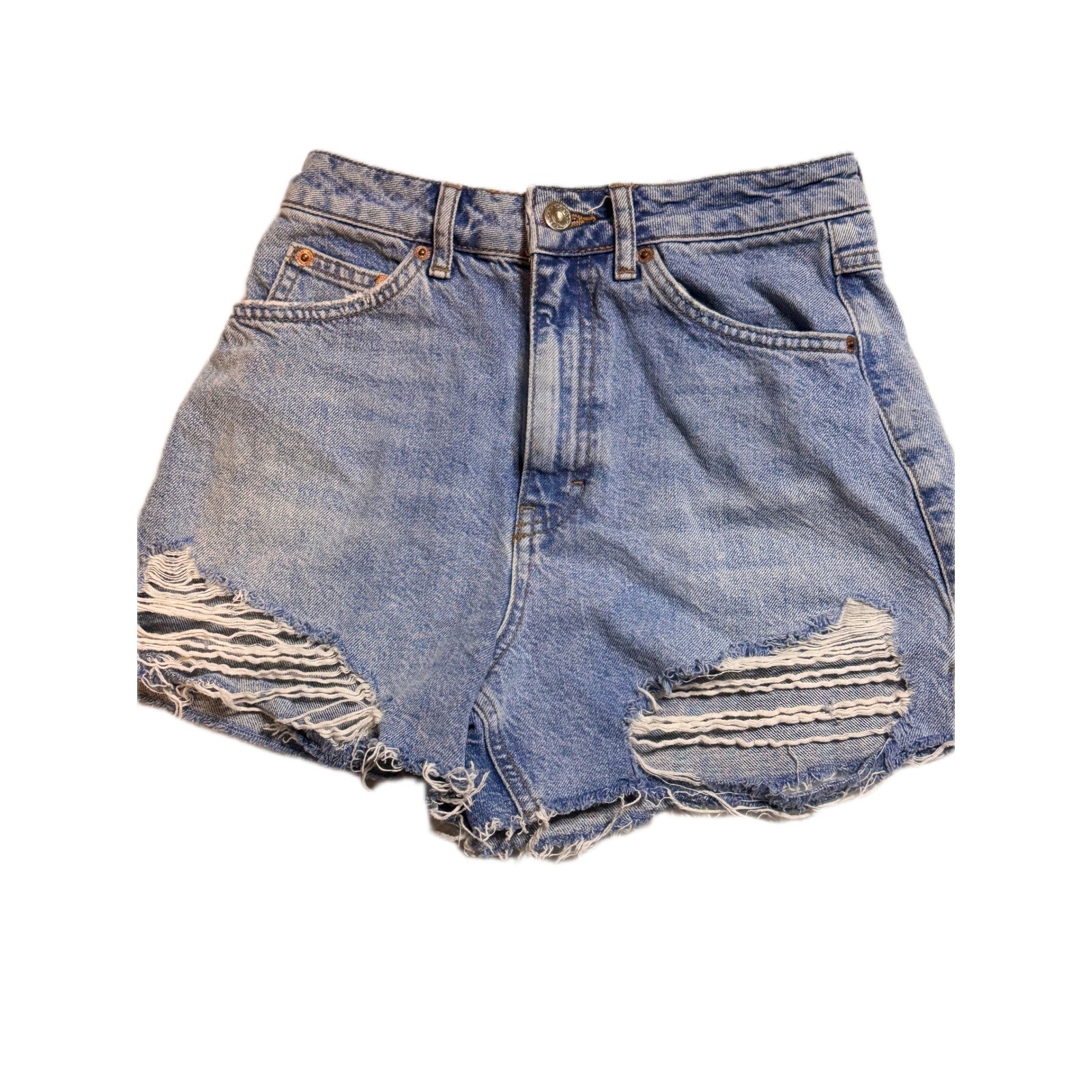 Topshop distressed Jean shorts size 2