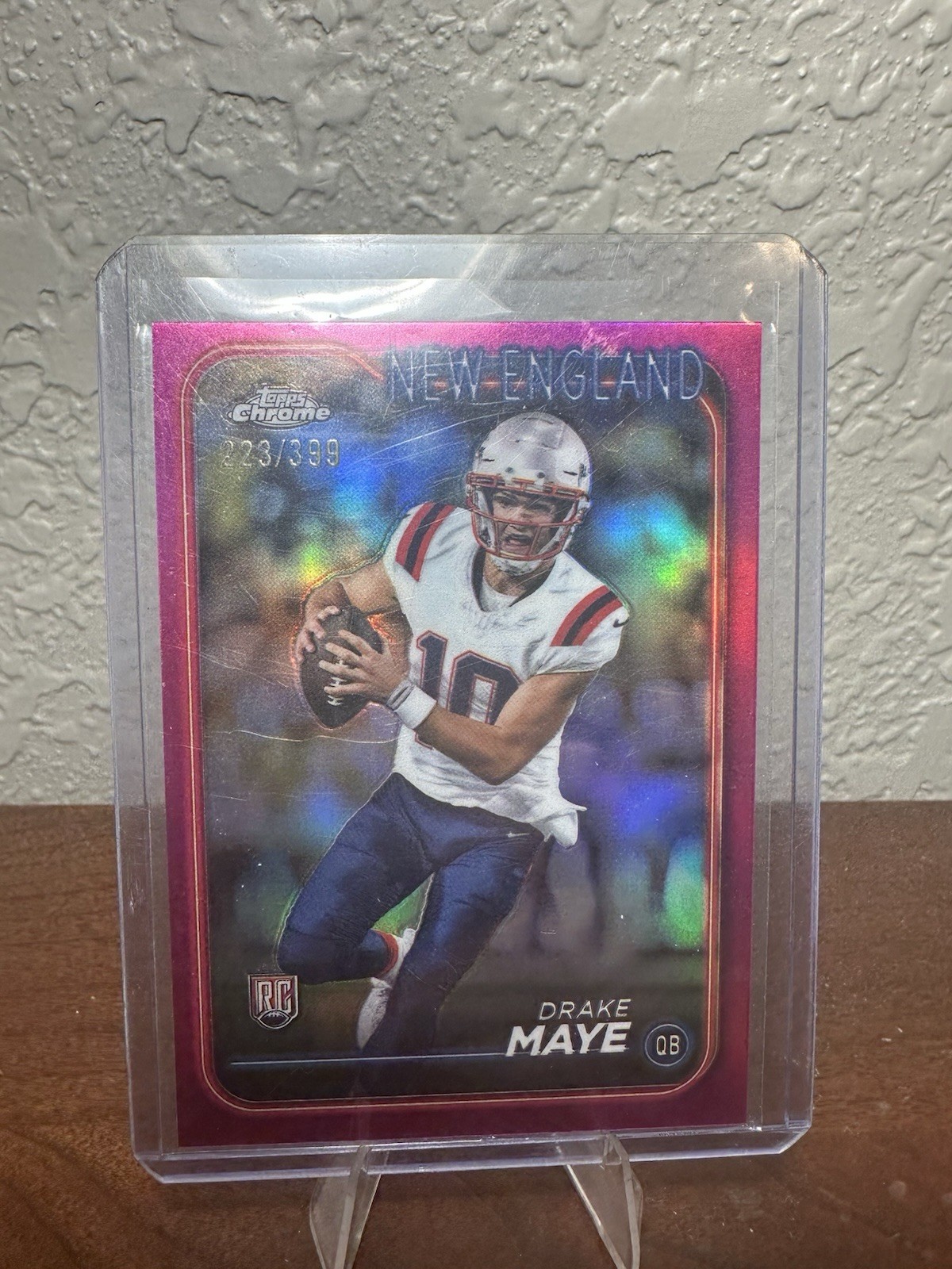 2024 Topps Chrome - Drake Maye (RC) /399 #203 Magenta Refractor Patriots