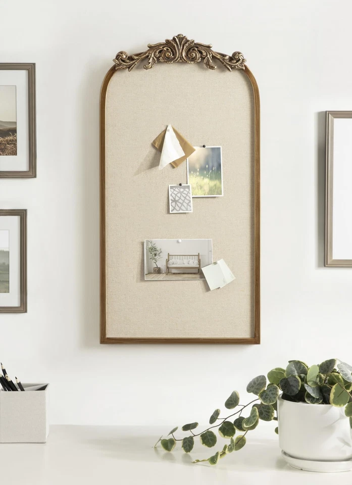 Vintage Gold Arendahl Arch Pinboard 25x13 Decorative Bulletin Board - Image 4 of 4