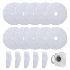 15 St&uuml;ck W&auml;schetrocknerfilter, Tuch Abluft Kleidung wei&szlig;