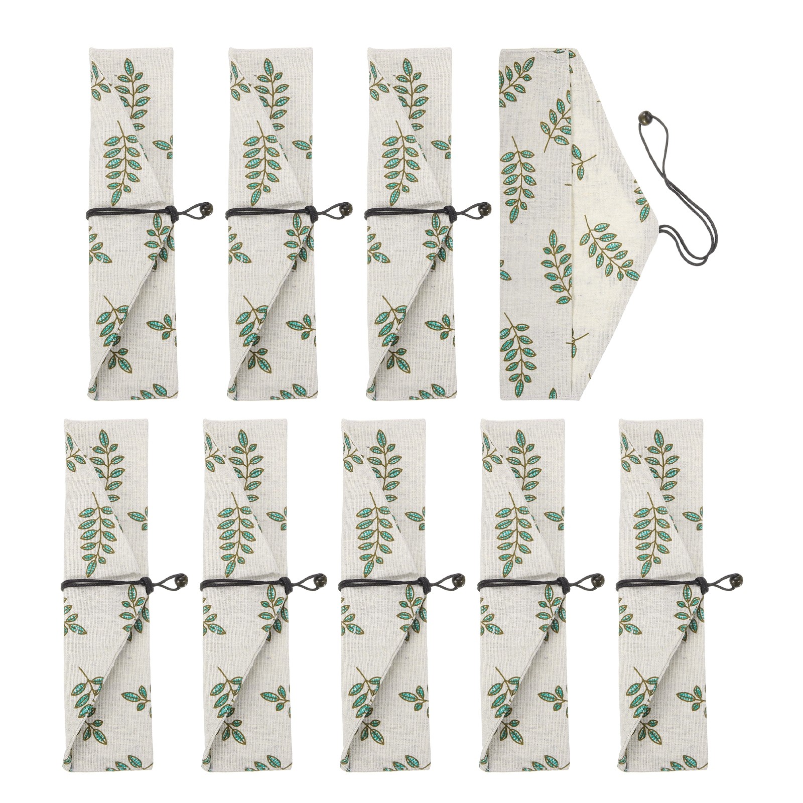 Para Chopstick Case, 9Pcs Bolsa de Almacenamiento para Palillos Blanco Hierba
