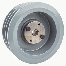 Cast Iron 6.5" Triple Groove Pulley 3 Belt B Section 5L with 3/4" Sheave Bushing