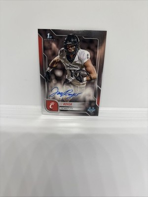 2025 Bowman Chrome U 1st Auto Joe Royer Cincinnati Bearcats Top Draft Pick