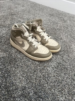 Air Jordan 1 Mid BG Tan 5.5 Y Dents In Box Good Condition Comes With The Box