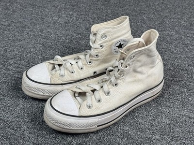 Converse All Star White Platform High Top Sneakers Women s Size 6