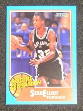 SEAN ELLIOT 1990 Fleer 🏀 ROOKIE SENSATIONS INSERT RC #2👀🔥