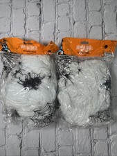 Halloween Spider Web Stretch 2 Packs 3.5 oz Each Over 500 Ft Stretchable
