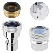2 Pcs Portable Dishwasher Faucet Adapter, Metal Sink Aerator Chrome
