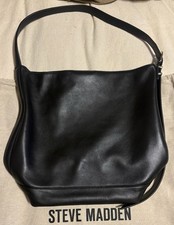 Steve Madden Black Leather Shoulder Bag