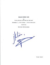 Matthew McConaughey Signed Autographed DALLAS BUYERS CLUB Movie Script COA VD