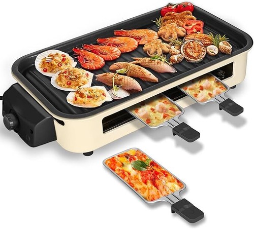 Electric Indoor Grill 1500W, YOHAWJAN 2 in 1 Smokeless Indoor Grills with - Picture 8 of 8