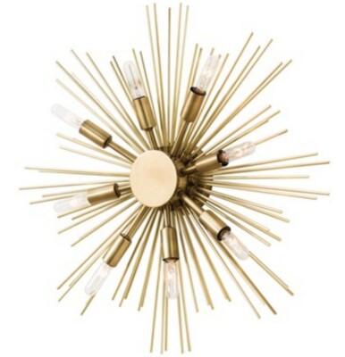 8 Light Contemporary Modern Brass Sputnik Chandelier Vintage Ceiling Lighting