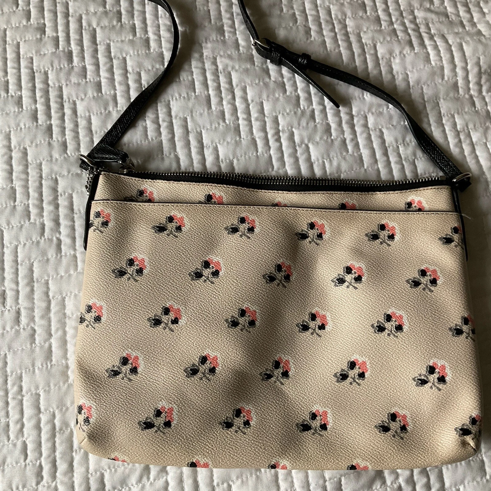 Borsa Coach Kitt Messenger tracolla vernice dabs floreale gesso pelle borsa borsetta