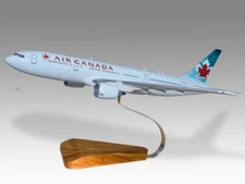 Boeing 777-200 Air Canada Desk Wood Airplane New Model Small Scale 1/200