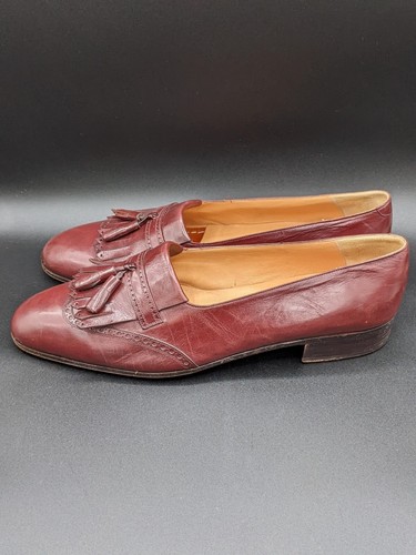 Givenchy Gentleman Paris Mens Size 11 Genuine Leather Brown Tassel Loafers - Picture 5 of 7