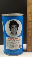 Steve Braun Seattle Mariners RC Cola Royal Crown Can Flat Pull Tab Top MLB