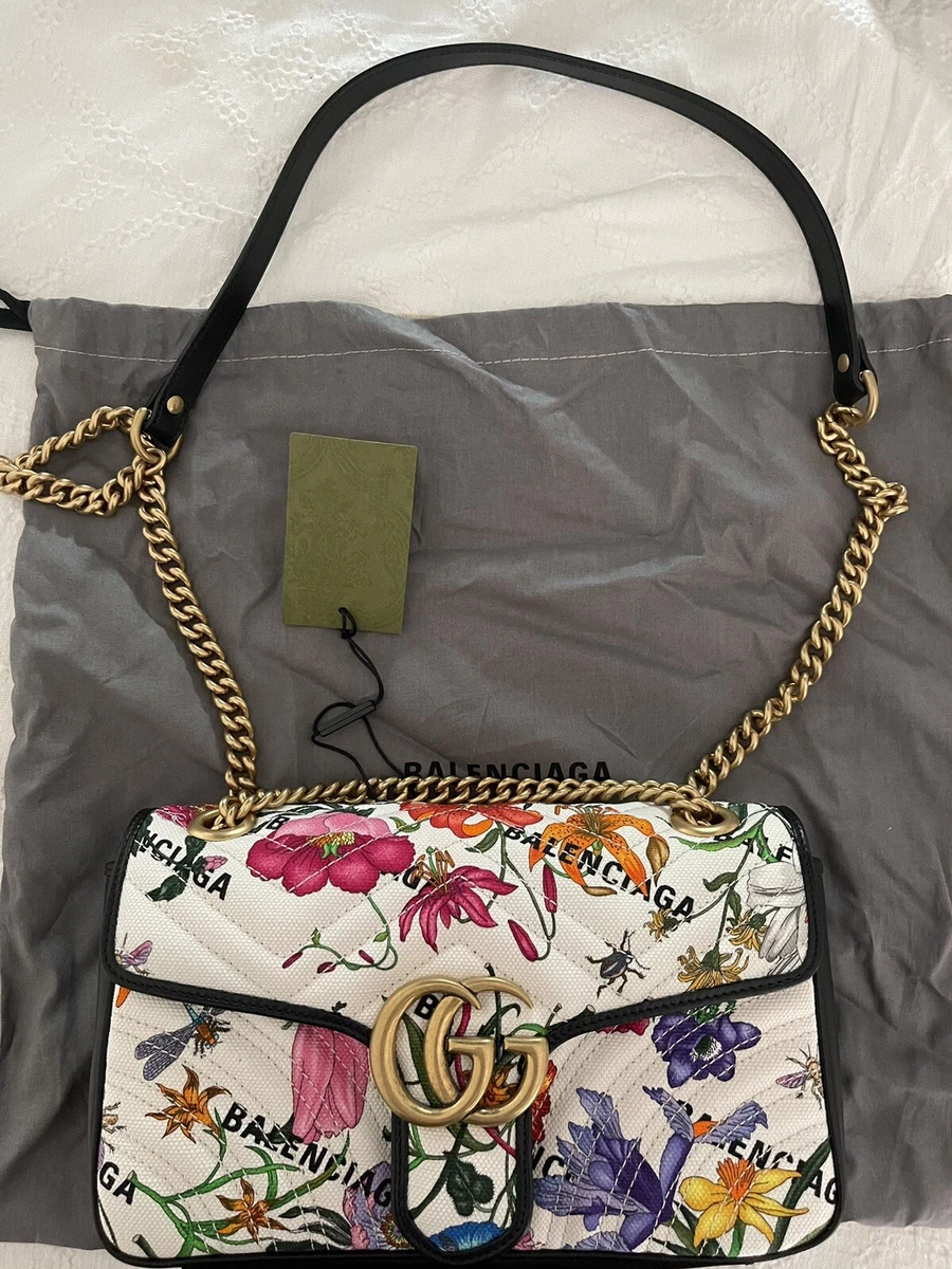 GUCCI BALENCIAGA GG Marmont Crossbody Bag Shoulder Floral Purse