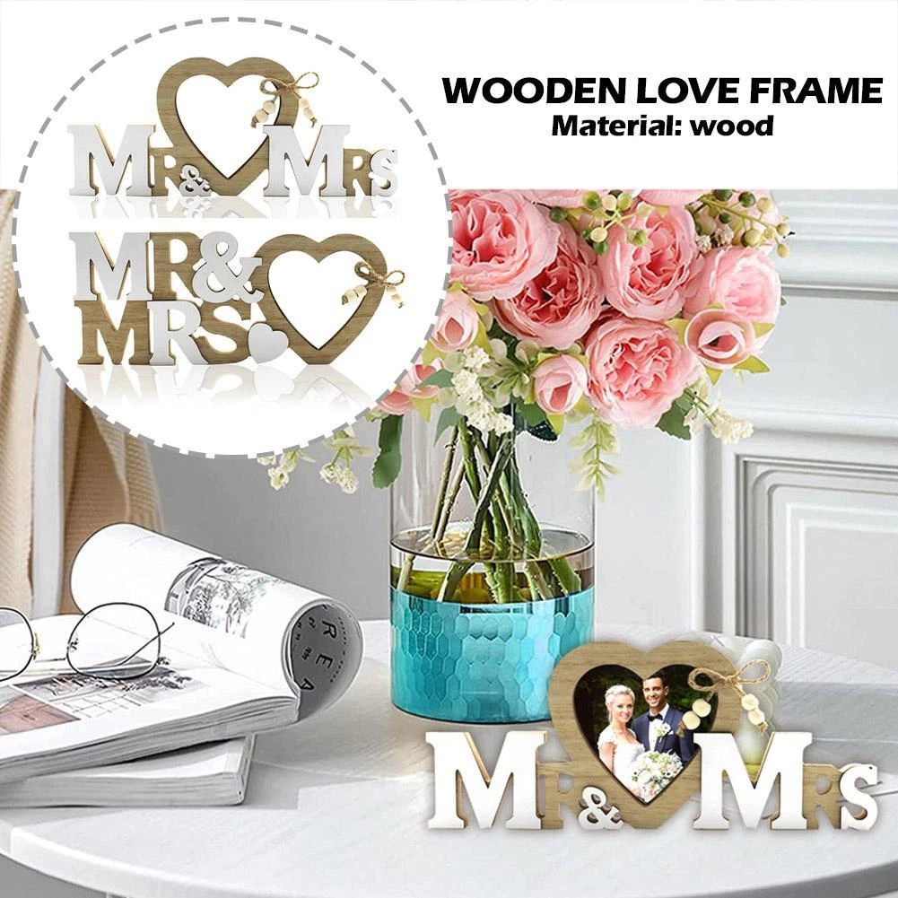 Wooden Wedding English Letters Love Photo Frame Crafts Decorsds ...