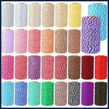 100M/Roll Cotton Bakers Twine String Cord Rope Two-color Cotton Craft Twine Home