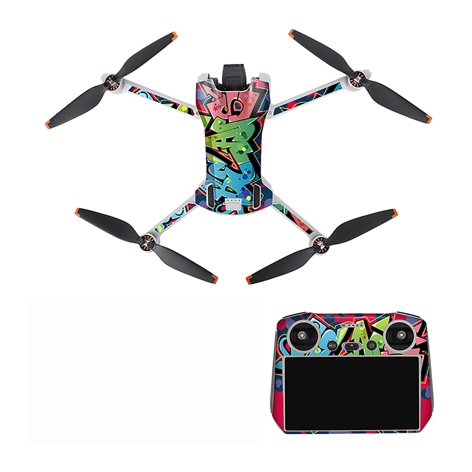 DJI Mini 3 Drone Sticker Set with Screen Protector for RC Remote-image