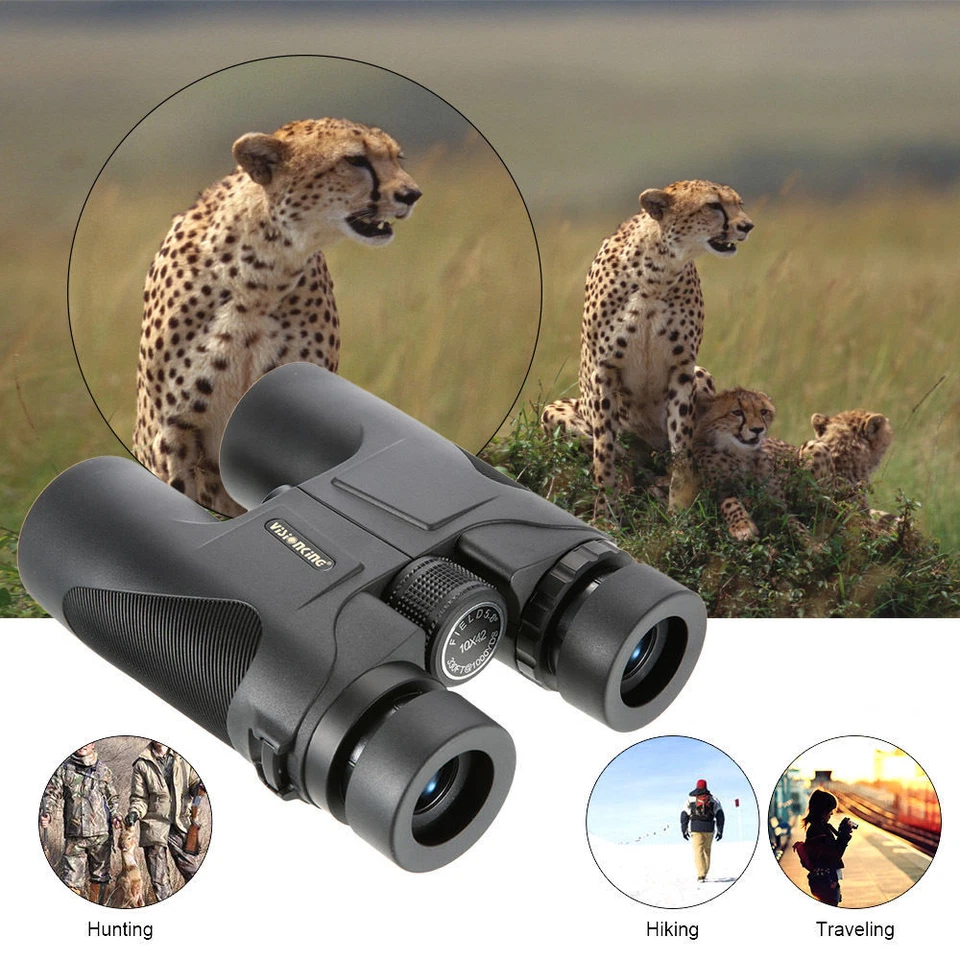 Visionking 10x42 Hunting Travel Birding Binoculars black Roof new - Image 2 of 4