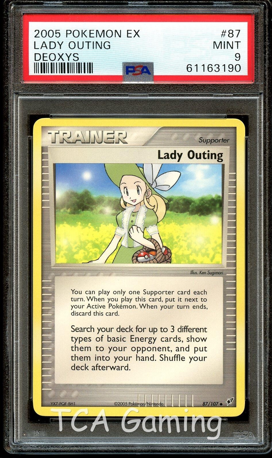 PSA 9 MINT Lady Outing 87/107 EX Deoxys Pokemon Card 190