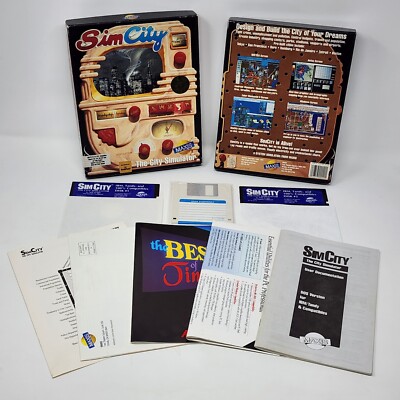 1991 Sim City, The City Simulator PC/IBM Game by Broderbund/Maxis San Francisco
