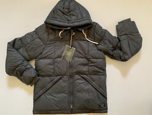 dark grey puffer jacket