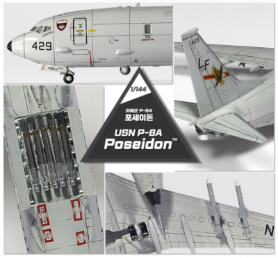 1/144 USN P-8A POSEIDON Maritime patrol aircraft Model kit #12635