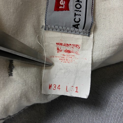 Levi's Mens Action Jeans W34 L31 Grey Mid Rise Straight Fit Bronze Tab Zip Fly - Picture 10 of 18
