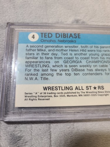 Ted Dibiase Signed ROOKIE 1982 PWE All Star Card #4 Beckett - Picture 6 of 10