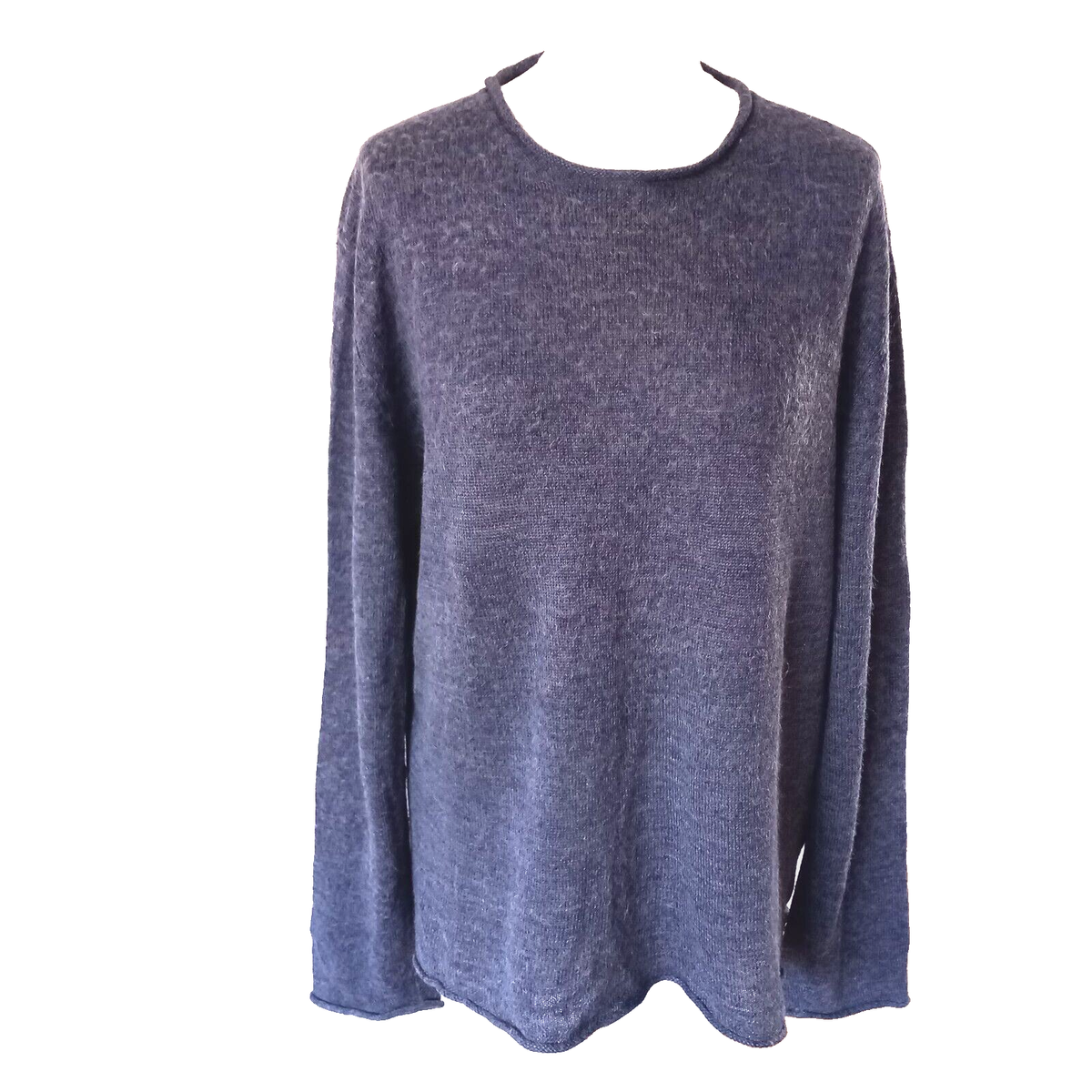 Fisherman Out of Ireland Blue knit Linen Alpaca Mix Jumper Sweater