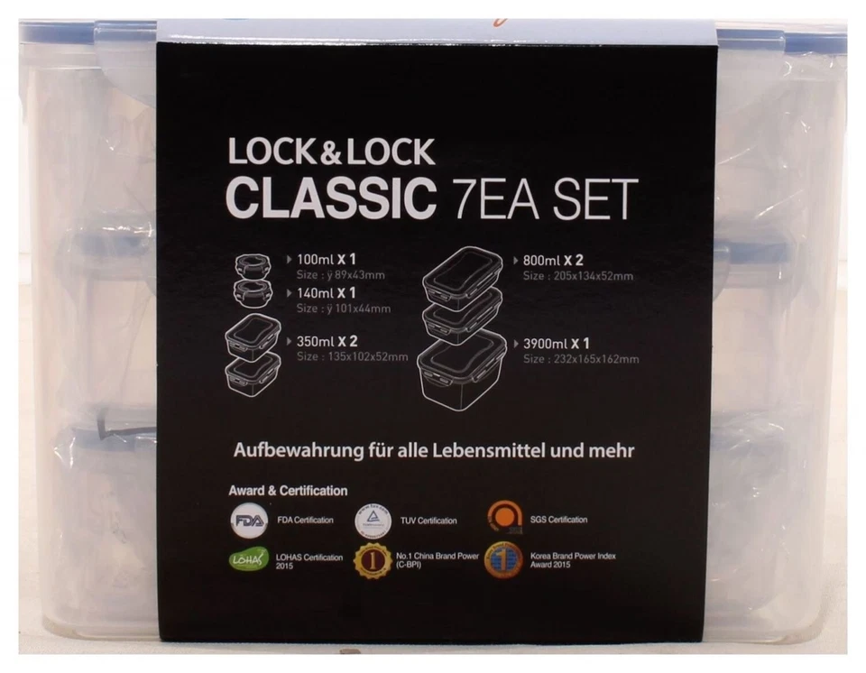 Gefrierdosen Lunchbox Deckel Aufbewahrung Behälter Frischhaltedosen Set 7 Stück - Bild 3 von 3