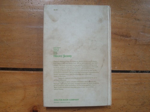 1969-1973 Blazer/Jimmy Repair & Tune-Up Guide. Chilton's 5877. Hardcover - Picture 4 of 4