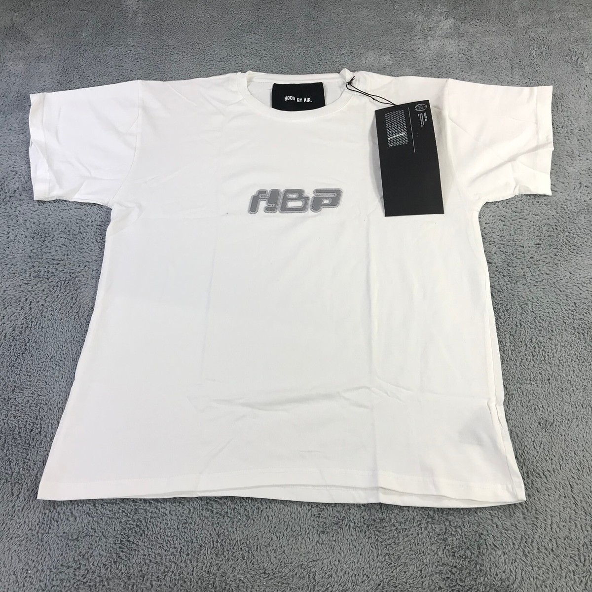 Hood By Air Shirt Mens Large L HBA White Gray Screensaver preppy