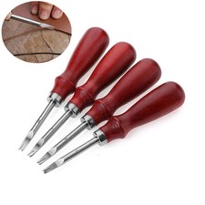 Hand Made Leather Edge Skiving Cutting Craft Beveler Wood Handles DIY Tool Using