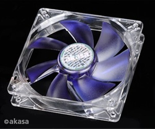 Akasa AK-191BL 120mm Silent Colour Crystal Clear / Blue
