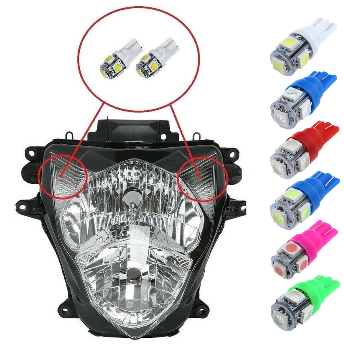 For Suzuki GSXR LED Headlight Pilot Park Lights T10 GSXR 600 GSXR