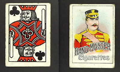 1 x Miniature playing card Band Master Cigarettes Cohen Weenen   King of Clubs