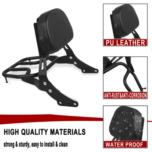 Rear Sissy Bar Passenger Luggage Rack Backrest For Bonneville T100 T120 2017-22 - Picture 7 of 10