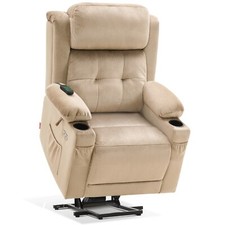 MCombo Large Dual Motor Power Lift Recliner Chair, Fabric 7662