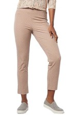 Isaac Mizrahi Live 24/7 Ankle Length Printed Pants Cappuccino