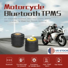 Fit for Motorcycle TPMS BT 5.0 Tire Pressure Monitor System 2 External Sensor