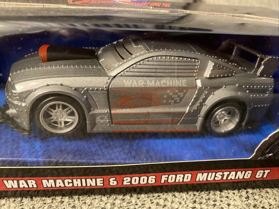 Avengers War Machine Ford Mustang GT & Nano Figurine - 1:32 Scale Diecast - Jada - Image 3 of 4