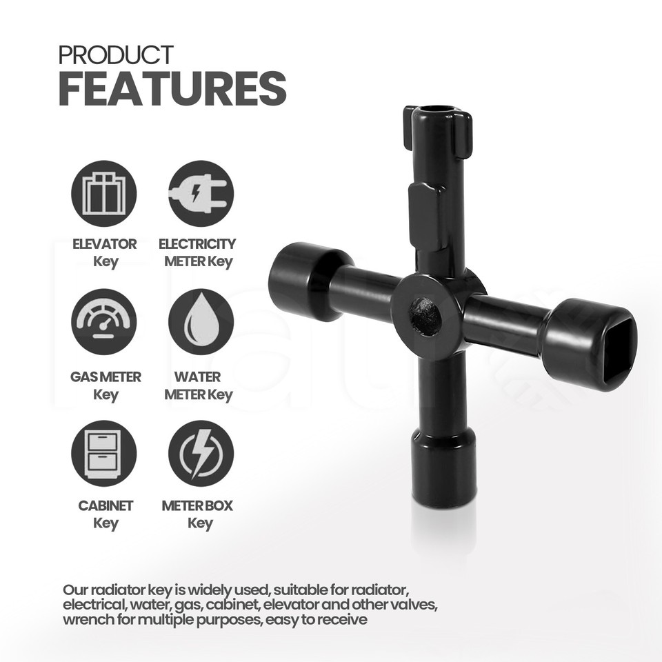 2 x 4 Way Multi-Functional Key Radiator Universal Utility Bleed Key | eBay