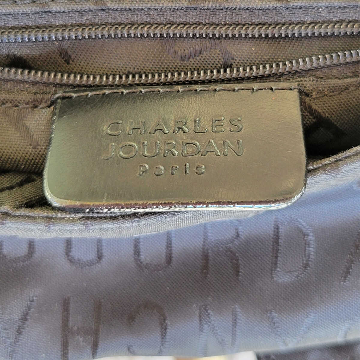 CHARLES JOURDAN Paris Black Signature Fabric Shoulder