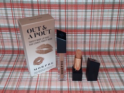 Morphe Out & A Pout Toasty Nude Lip Duo Lipstick Lip Gloss 